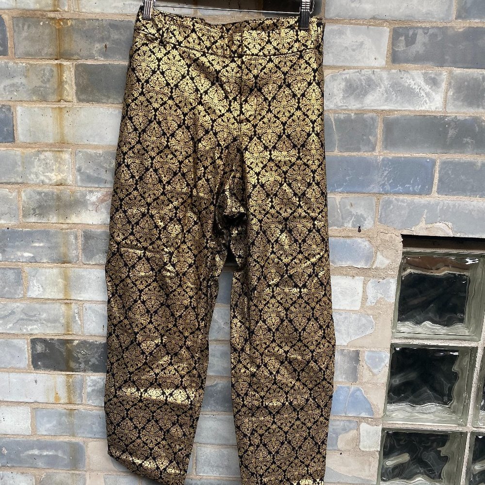 FUN GOLD Crop Trousers PLUS SIZE 18
